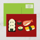 Sushi Fun Postkarte (Vorne/Hinten)