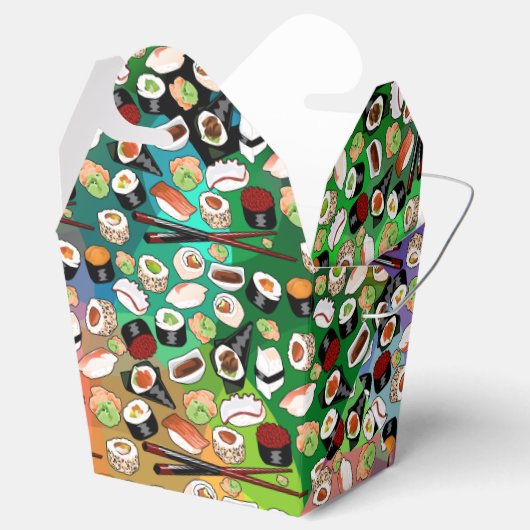 Sushi Gemustert Take Out Box Geschenkschachtel (Geöffnet)