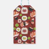 Sushi Gender Neutral Baby Shower Geschenkanhänger (Rückseite)