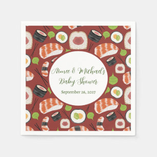 Sushi Gender Neutral Baby Shower Serviette