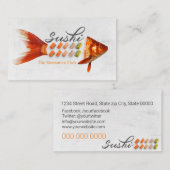 Sushi-Geschäft, Sushi-Geschäft, Sushi-Lieferung Visitenkarte (Vorne/Hinten)