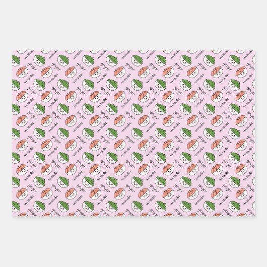 Sushi Geschenkpapier Set (Vorderseite 2)