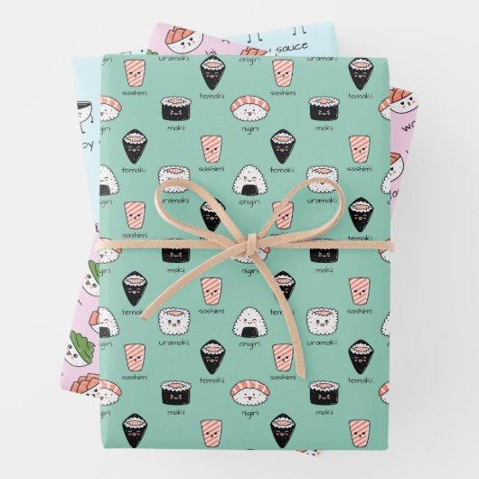 Sushi Geschenkpapier Set (Beispiel)