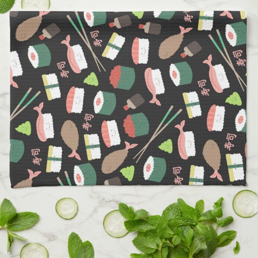 Sushi Geschirrtuch (Gefaltet)