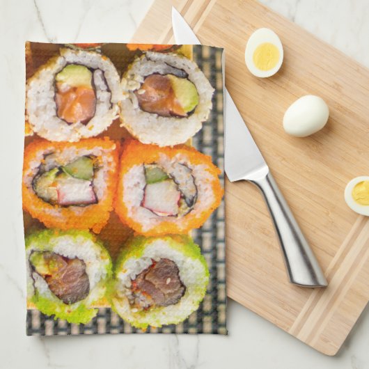 Sushi-Geschirrtuch Handtuch (Viertel Falte)