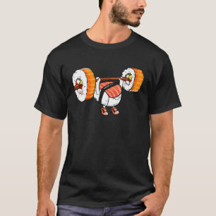 Sushi Gewichtheber-Shirt Fitness Workout Training T-Shirt