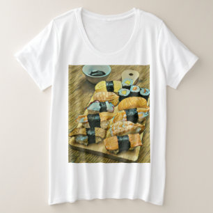 Sushi gift for food lovers große größe T-Shirt
