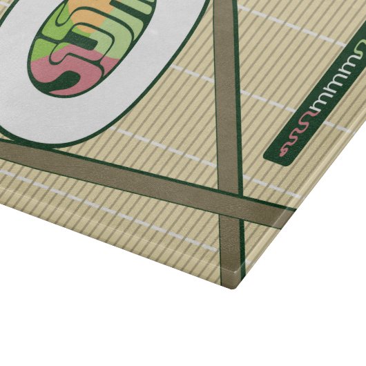 Sushi Glas Cutting Board Schneidebrett (Ecke)