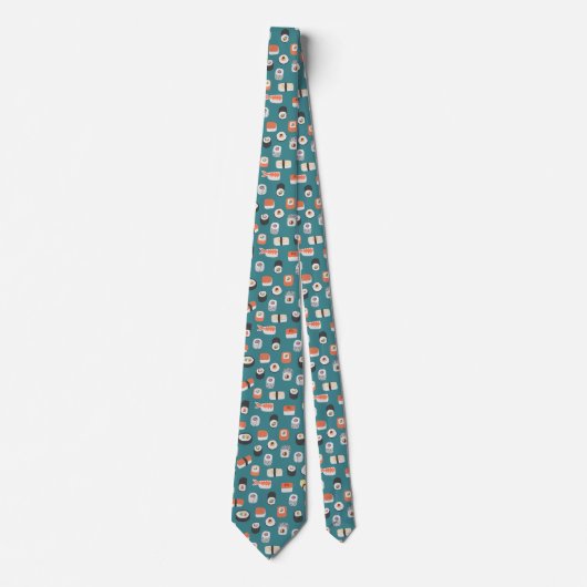 Sushi Green Neck Tie Krawatte (Vorderseite)