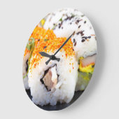 Sushi Große Wanduhr (Winkel)
