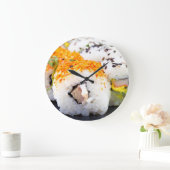 Sushi Große Wanduhr (Zuhause)