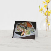"Sushi-" Gruß-Karte Karte (Gelbe Blume)