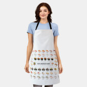 Sushi Guide Apron – Japanese Food Chart Schürze (Getragen)