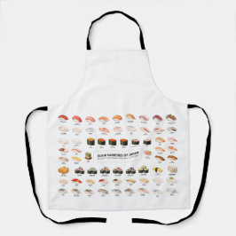 Sushi Guide Apron – Japanese Food Chart Schürze
