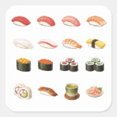 Sushi Guide Sticker – Japanese Food Chart Decal (Vorderseite)