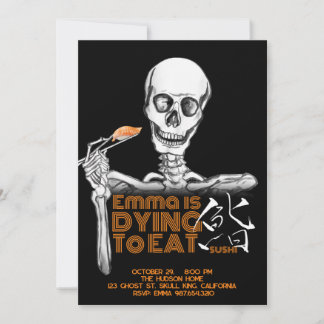 SUSHI Halloween-Party Einladungskarten