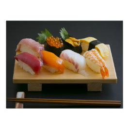 Sushi Harmony - Traditional Nigiri Sushi Art Print Poster