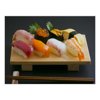 Sushi Harmony - Traditional Nigiri Sushi Art Print Poster