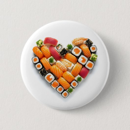 Sushi-Herz Button (Vorderseite)