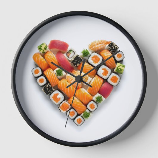 Sushi-Herz Uhr (Vorderseite)