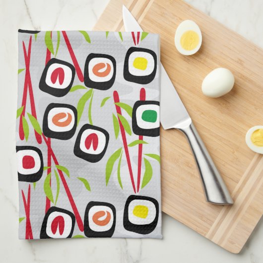 Sushi-Hintergrund Handtuch (Viertel Falte)