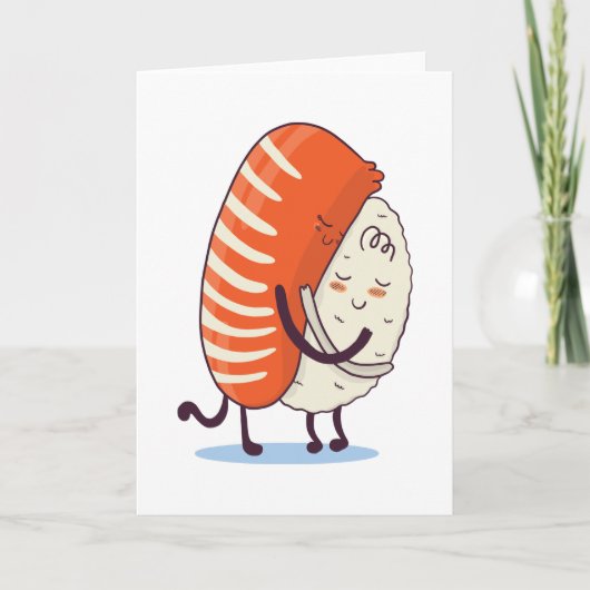 Sushi Hug Niedlich Kawaii Japanisch Karte (Vorderseite)