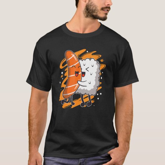 Sushi Hug Sushi Japanese Food Japan Culture T-Shirt (Vorderseite)