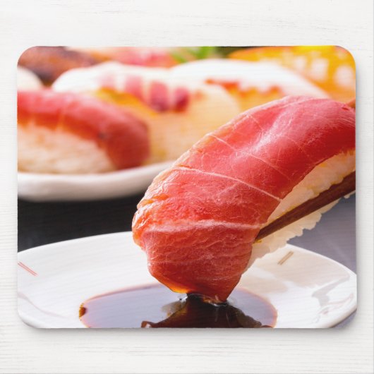 Sushi in Action – Tuna Dip Moment Mouse Pad Mousepad (Vorne)