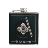 Sushi-individuelle Name-Flasche Flachmann (Vorderseite)