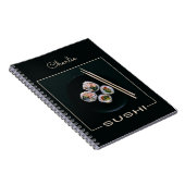 Sushi-individuelle Name-Notebook Notizblock (Rechte Seite)