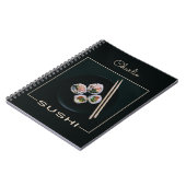 Sushi-individuelle Name-Notebook Notizblock (Linke Seite)