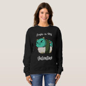 Sushi is My Valentine Dragon Valentine's Day Sweatshirt (Vorne ganz)