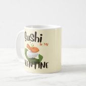 Sushi ist mein Valentine Kaffeetasse (Vorderseite Links)