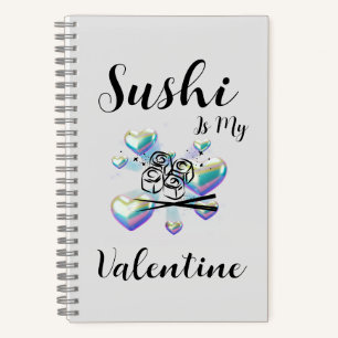 Sushi ist mein Valentine Notizblock