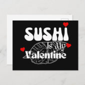 Sushi ist mein Valentine Postkarte (Vorne/Hinten)