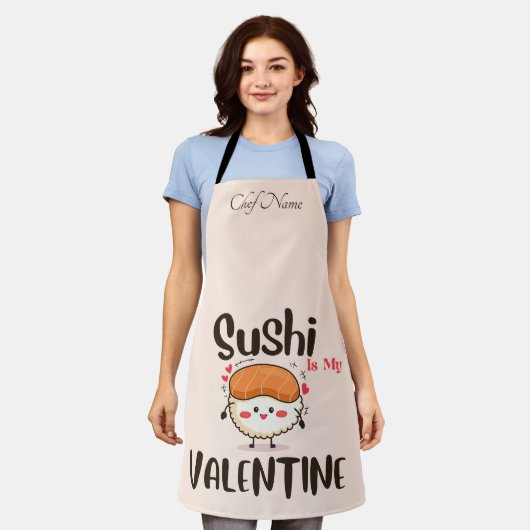 Sushi ist mein Valentine Schürze (Getragen)