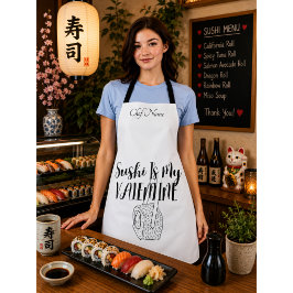 Sushi ist mein Valentine, Sushi Schürze