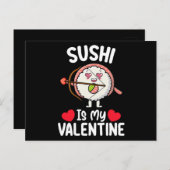 Sushi ist mein Valentinstag Funny japanisches Esse Postkarte (Vorne/Hinten)