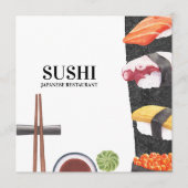 Sushi Japanese Food Menu Menükarte (Vorderseite)