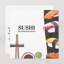 Sushi Japanese Food Menu Menükarte