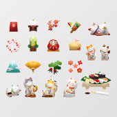 Sushi Japanese Food Restaurant Business Fensteraufkleber (Blatt)