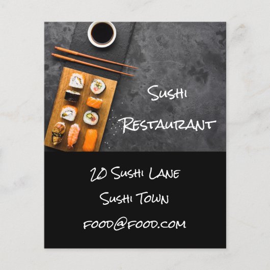 Sushi Japanese stylish food restaurant Flyer (Vorne)