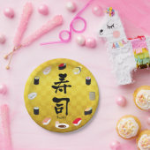 Sushi (Japanische Kalligrafie) Pappteller (Party)