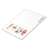 Sushi japanische Küche Art Personalisiert Notizblock (angewinkelt)