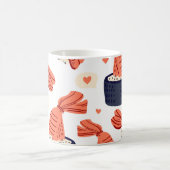 Sushi japanische Küche Nahtloses Muster Kaffeetasse (Mittel)