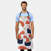 Sushi japanische Küche Nahtloses Muster Schürze (Getragen)