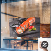 Sushi Japanischer Power Fisch Asien Japan Fensteraufkleber (Café-Fenster)