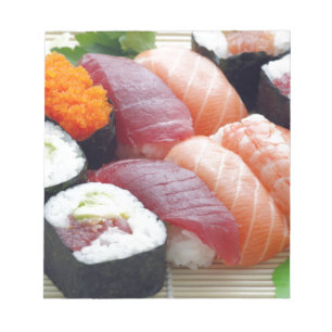 Sushi Japanisches Asiatisches Essen Roh Sashimi Fr Notizblock