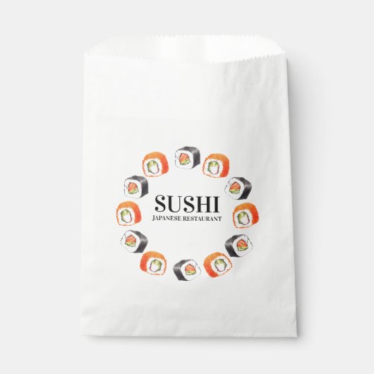 Sushi japanisches Essen Geschenktütchen (Vorderseite)