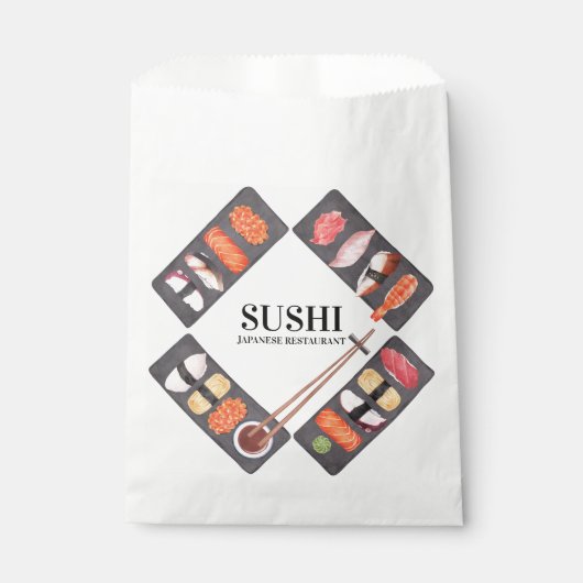 Sushi japanisches Essen Geschenktütchen (Vorderseite)